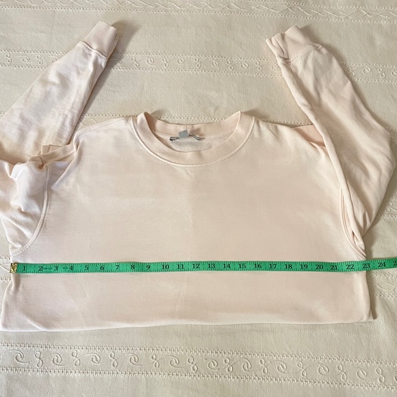 All Saints Cotton Long Sleeve Sweatshirt Top Light Pink Pullover Gorpcore Sz S - Picture 7 of 12